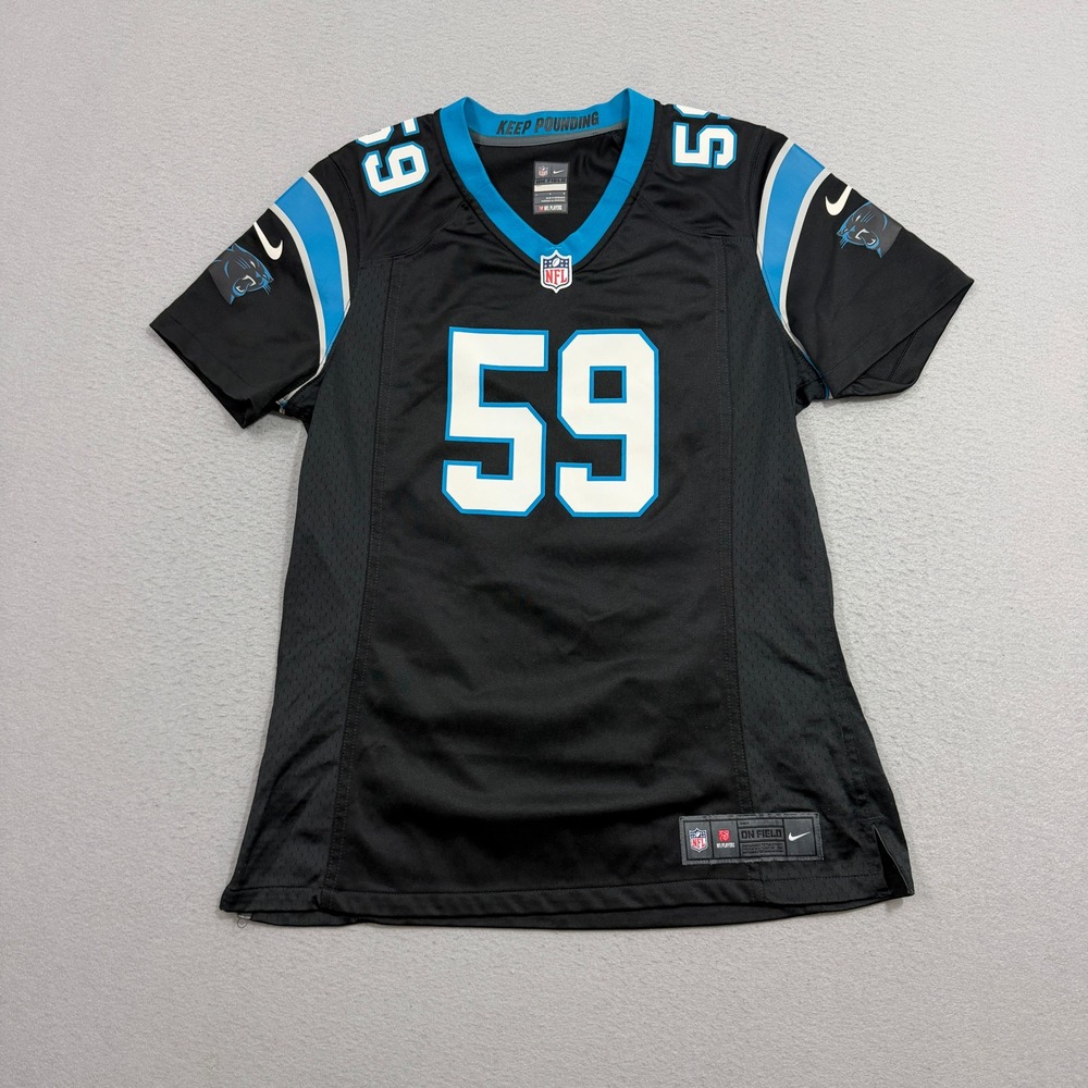Nike Jersey Women Large Luke Kuechly 59 Carolina Panthers On Field 472938-010